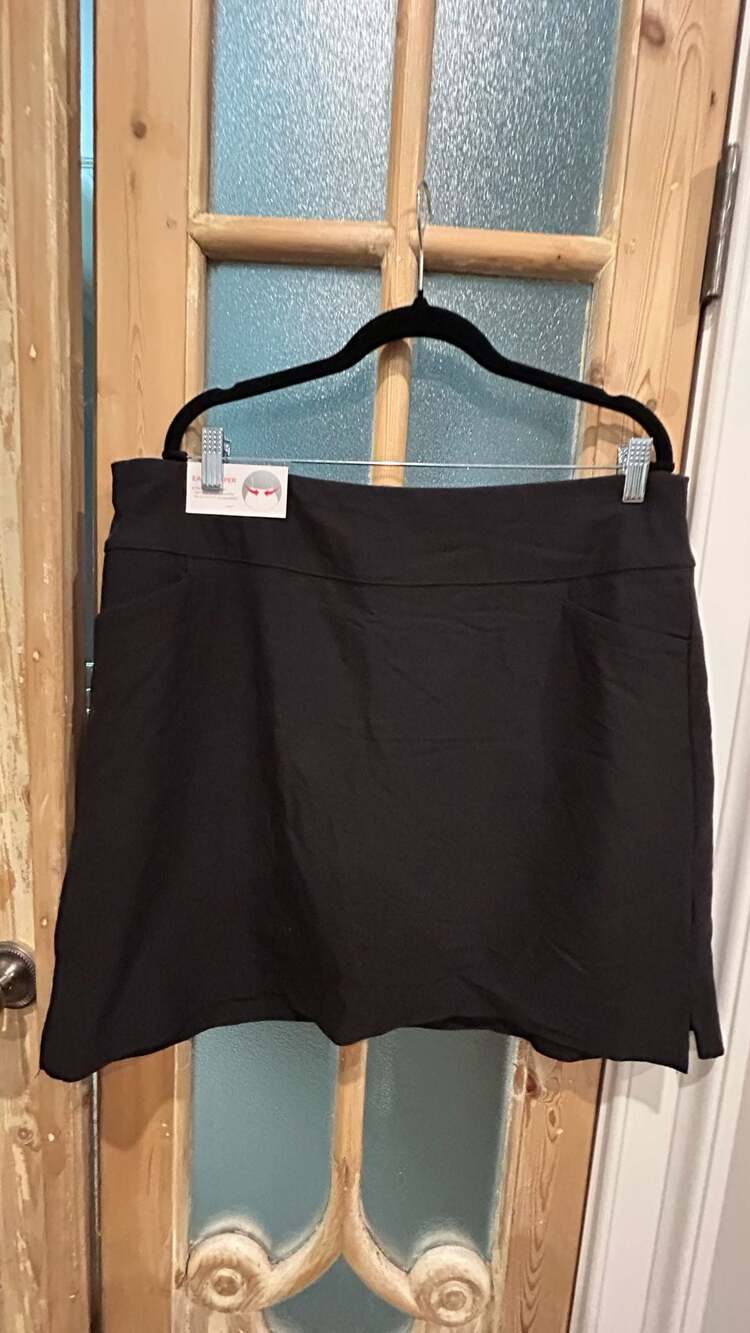 Lady Hagen Athletic Skort Size XL Black Easy Shaper Golf Tennis Active